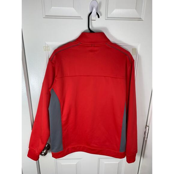 Nike Golf Tour Performance Therma-Fit 1/2 Zip Jacket Red Gray Men’s Medium - Picture 2 of 7